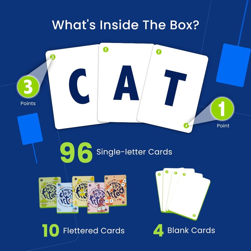 BINCA Fletter Word Games for Kids 8-12, Educational Card Games, Kids Birthday Party Favor, 8 Year Old Girl Birthday Gift, Fun Fast-Paced Vocabulary Challenge For Game Night, Travel Gifts Ages 8 9 10 Yrs - Image 2